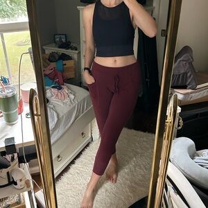 Maroon/burgundy/brick red butter soft joggers from Fabletics